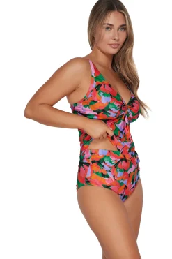 Plus Size|Bra-Sized<Sunsets Hummingbird Cove Forever Tankini Top