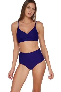 Plus Size|High-Waist<Sunsets Indigo Capri High Waist Bottom