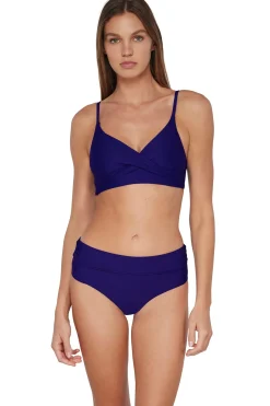 Plus Size|High-Waist<Sunsets Indigo Capri High Waist Bottom