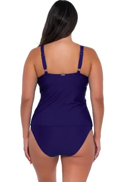 Plus Size|Underwire<Sunsets Indigo Forever Tankini Top