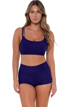 Plus Size|High-Waist<Sunsets Indigo Kinsley Swim Short
