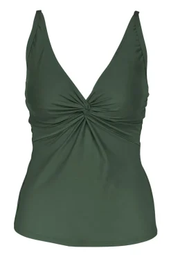Plus Size|Underwire<Sunsets Island Green Forever Tankini Top