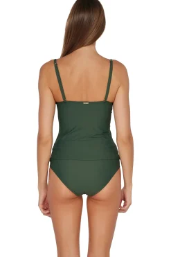 Wire-Free|Tankinis<Sunsets Island Green Simone Tankini Top