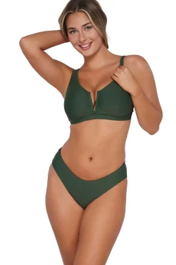 Plus Size|Underwire<Sunsets Island Green Vienna V-Wire Top