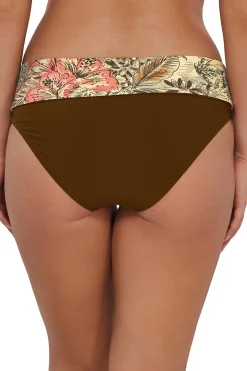 Plus Size|High-Waist<Sunsets Island Spice Capri High Waist Bottom