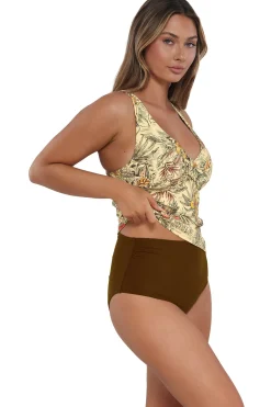 Plus Size|Underwire<Sunsets Island Spice Elsie Tankini Top