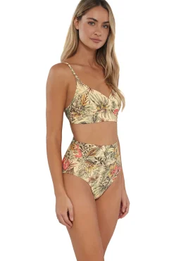 Plus Size|High-Waist<Sunsets Island Spice Hannah High Waist Bottom