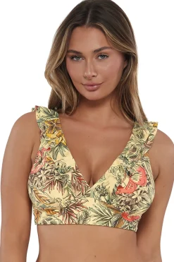 Plus Size|Wire-Free<Sunsets Island Spice Willa Wireless Top