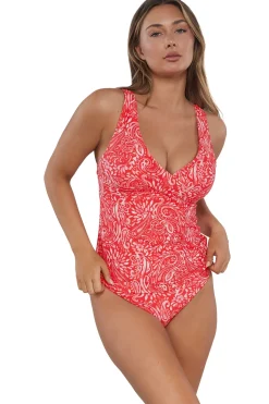Plus Size|Underwire<Sunsets Majorca Elsie Tankini Top