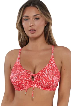 Plus Size|Underwire<Sunsets Majorca Kauai Keyhole Top