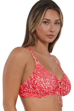Plus Size|Underwire<Sunsets Majorca Kauai Keyhole Top