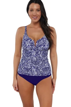 Plus Size|Underwire<Sunsets Marina Zuri V-Wire Tankini Top