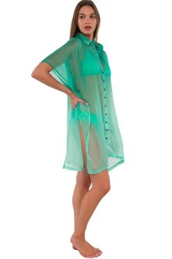 Cover-Ups<Sunsets Mint Shore Thing Tunic