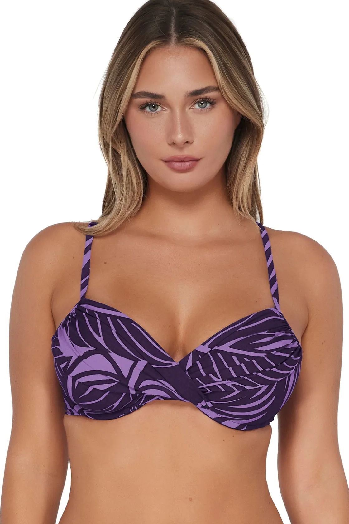 Plus Size|Underwire<Sunsets Mystic Palms Crossroads Underwire Top