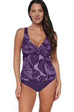 Plus Size|Underwire<Sunsets Mystic Palms Elsie Tankini Top