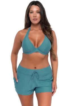 Plus Size|Bra-Sized<Sunsets Ocean Muse Halter Top