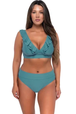 Plus Size|Wire-Free<Sunsets Ocean Willa Wireless Top