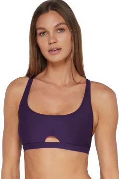 Wire-Free|Bikini Tops<Sunsets Paradise Plum Brandi Bralette Top