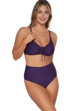 High-Waist|Bikini Bottoms<Sunsets Paradise Plum Hannah High Waist Bottom