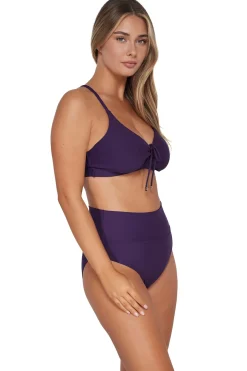 High-Waist|Bikini Bottoms<Sunsets Paradise Plum Hannah High Waist Bottom