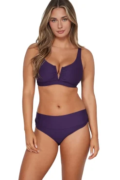 Plus Size|Underwire<Sunsets Paradise Plum Vienna V-Wire Top