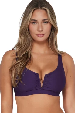 Plus Size|Underwire<Sunsets Paradise Plum Vienna V-Wire Top