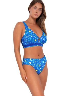 Plus Size|High-Waist<Sunsets Pineapple Grove Hannah High Waist Bottom
