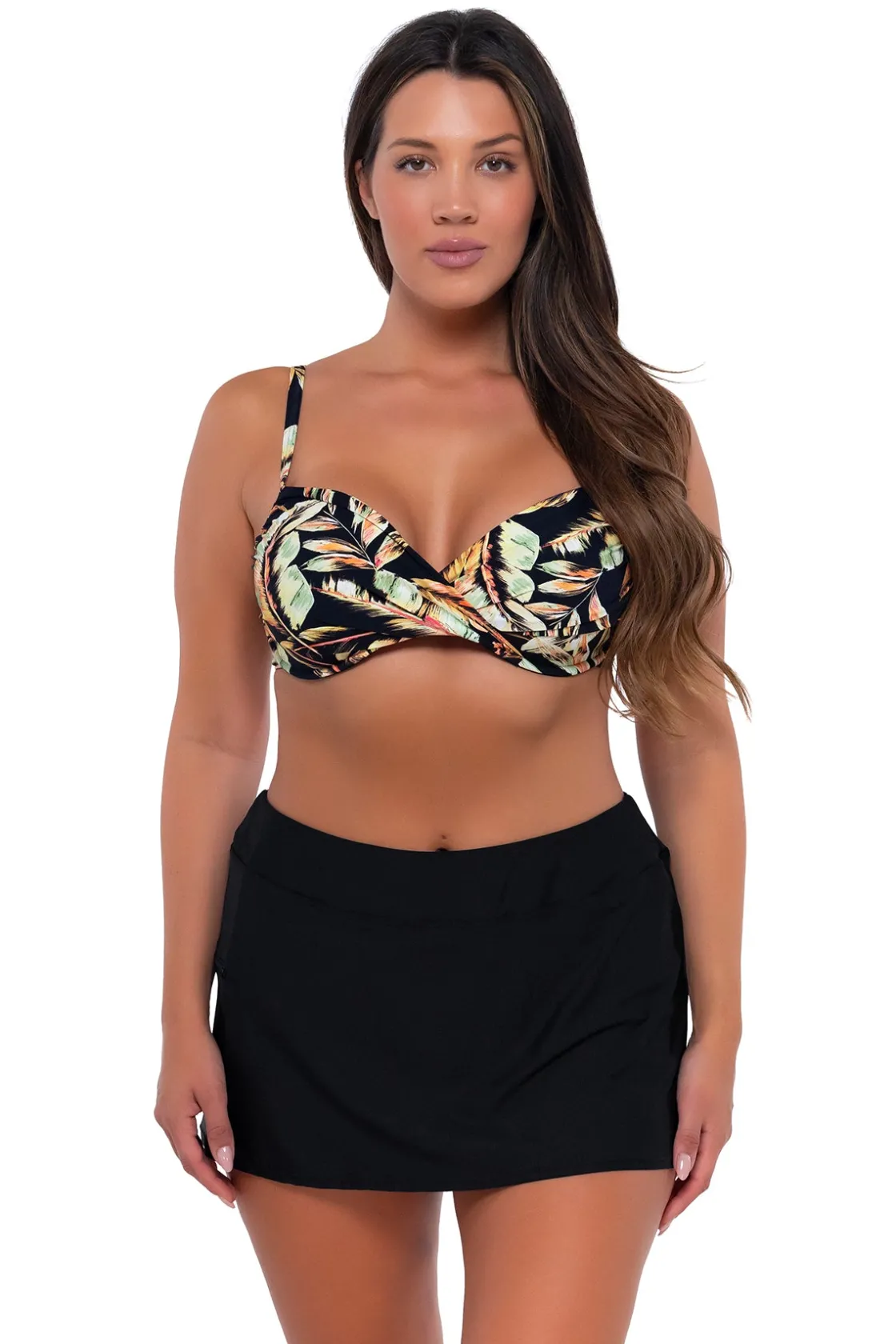 Plus Size|Underwire<Sunsets Retro Retreat Crossroads Underwire Top