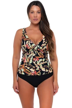 Plus Size|Underwire<Sunsets Retro Retreat Elsie Tankini Top