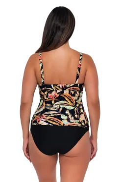 Plus Size|Underwire<Sunsets Retro Retreat Zuri V-Wire Tankini Top