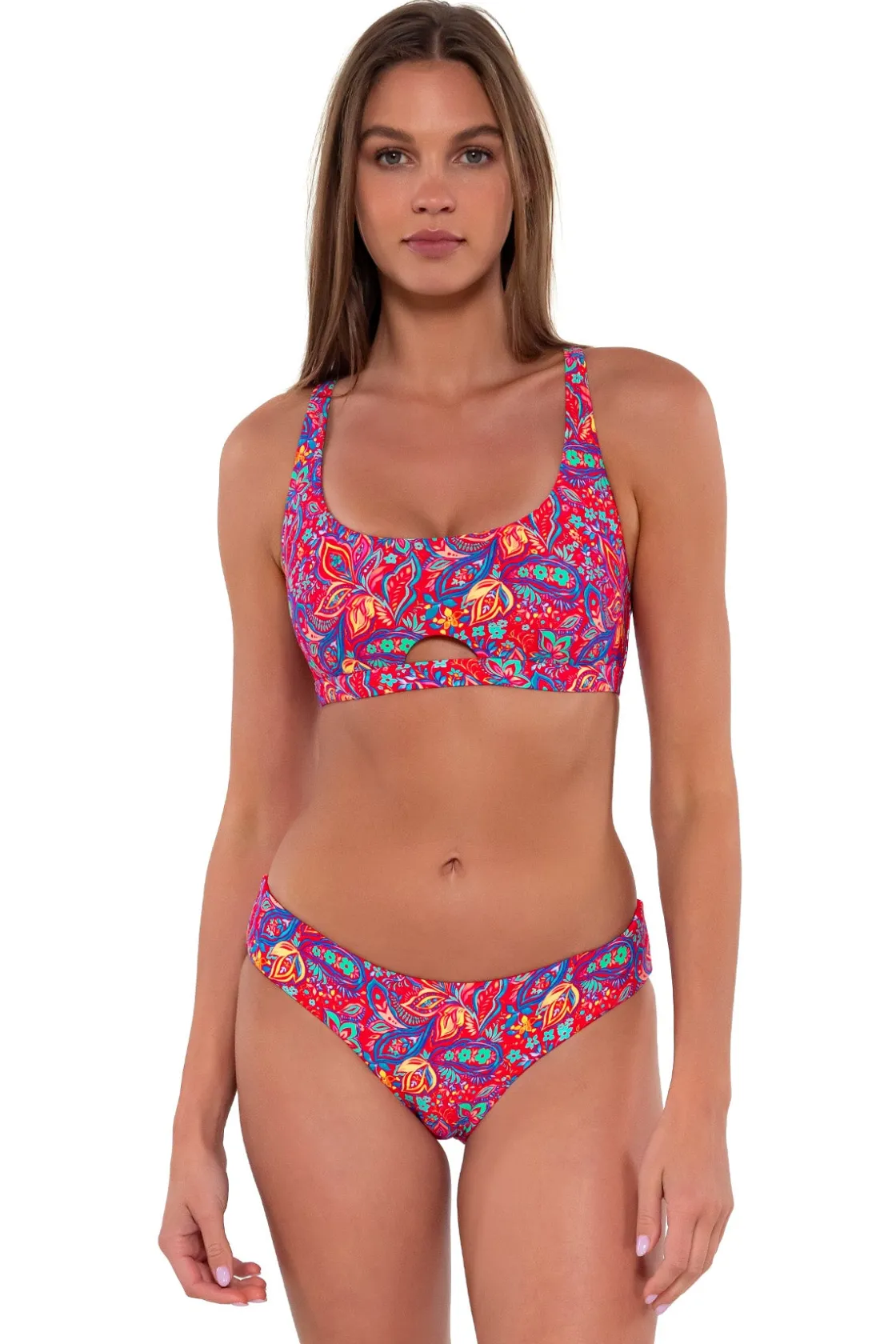 Wire-Free|Bikini Tops<Sunsets Rue Paisley Brandi Bralette Top