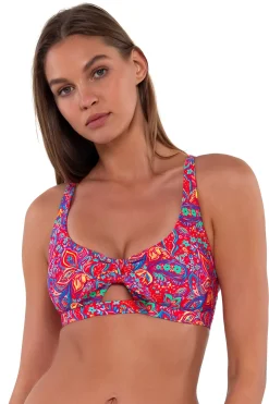 Wire-Free|Bikini Tops<Sunsets Rue Paisley Brandi Bralette Top