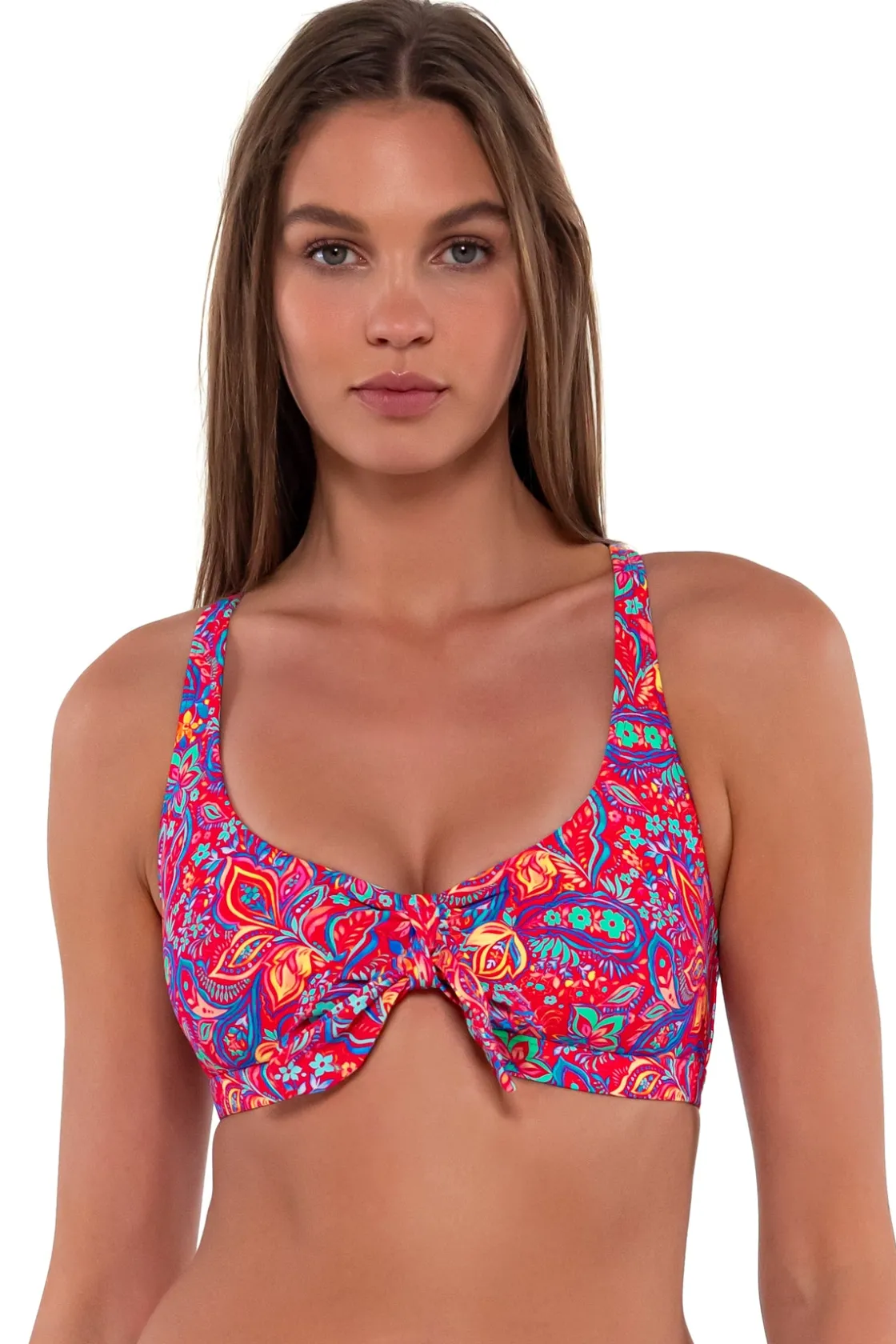 Wire-Free|Bikini Tops<Sunsets Rue Paisley Brandi Bralette Top