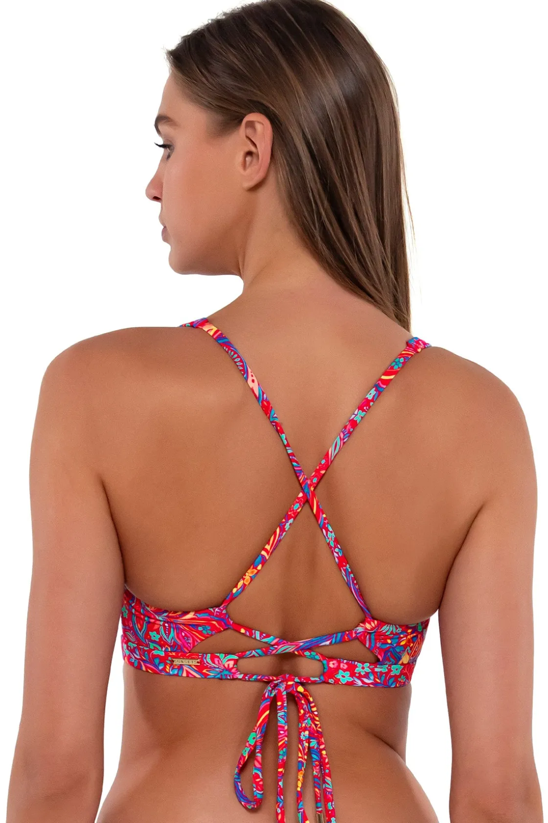 Wire-Free|Bikini Tops<Sunsets Rue Paisley Brandi Bralette Top