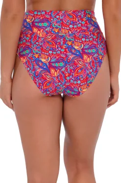 Plus Size|High-Waist<Sunsets Rue Paisley Hannah High Waist Bottom