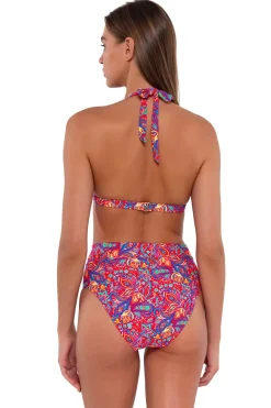 Plus Size|Bikini Bottoms<Sunsets Rue Paisley Summer Lovin' V-Front Bottom