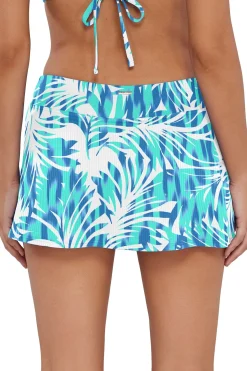 Plus Size<Sunsets Sea Breeze Sandbar Rib Sporty Swim Skirt