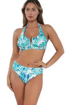 Plus Size|Underwire<Sunsets Sea Breeze Sandbar Rib Vienna V-Wire Top