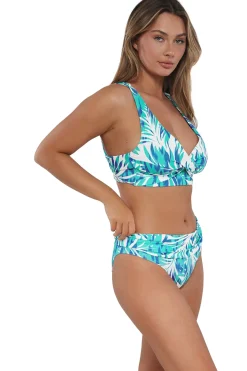 Plus Size|Underwire<Sunsets Sea Breeze Sandbar Rib Elsie Top