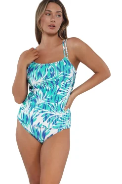 Plus Size|Underwire<Sunsets Sea Breeze Sandbar Rib Taylor Tankini Top