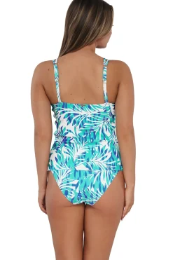 Plus Size|Underwire<Sunsets Sea Breeze Sandbar Rib Taylor Tankini Top
