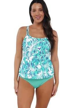 Plus Size|Underwire<Sunsets Sea Breeze Sandbar Rib Taylor Tankini Top