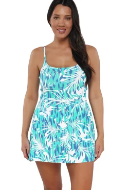 Swim Dress<Sunsets Sea Breeze Sandbar Rib Naomi Swim Dress One Piece