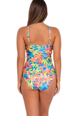 Plus Size|Underwire<Sunsets Shoreline Petals Forever Tankini Top