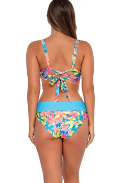 High-Waist|Bikini Bottoms<Sunsets Shoreline Petals Capri High Waist Bottom