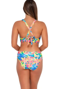 Plus Size|High-Waist<Sunsets Shoreline Petals Hannah High Waist Bottom