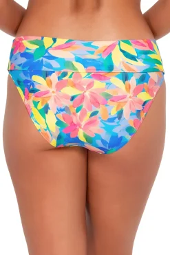 Plus Size|High-Waist<Sunsets Shoreline Petals Hannah High Waist Bottom