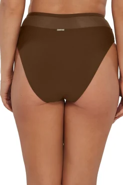 Plus Size|High-Waist<Sunsets Tiki Brown Annie High Waist Bottom