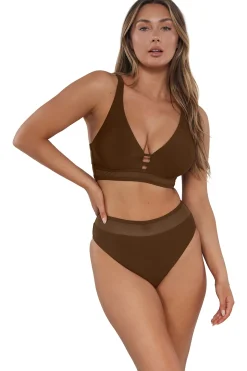 Plus Size|Underwire<Sunsets Tiki Brown Danica Top