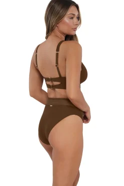 Plus Size|Underwire<Sunsets Tiki Brown Danica Top